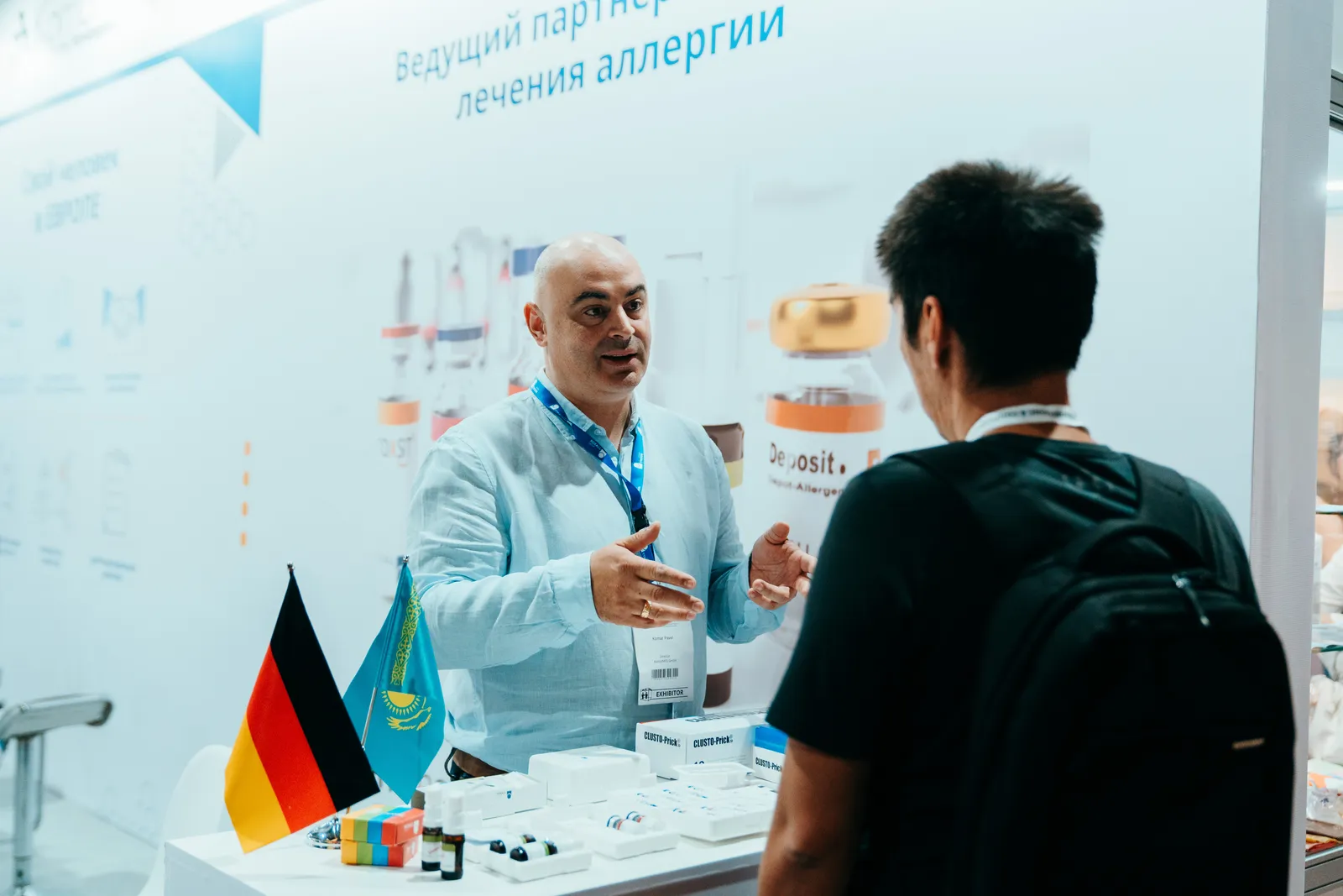Pavel Komar speaking on a panel at the KIHE Healthcare Exhibition